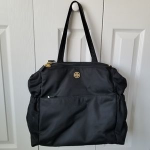 Tory Burch Black Nylon Diaper Bag Like New